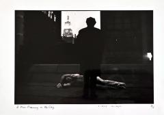 Duane Michals Framed Editioned Photograph A Man Dreaming in the City by Duane Michals - 3977532