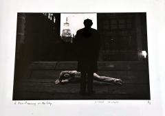 Duane Michals Framed Editioned Photograph A Man Dreaming in the City by Duane Michals - 3977539