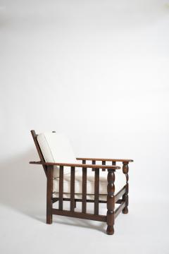 Dudouyt style oak armchair 1940s  - 4711502