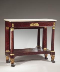Duncan Phyfe Gilt Bronze Mounted and Brass Inlaid Mahogany Pier Table - 3545867