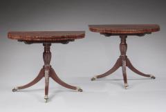 Duncan Phyfe PAIR OF TRICK LEG CARD TABLES - 4636094