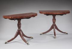 Duncan Phyfe PAIR OF TRICK LEG CARD TABLES - 4636097