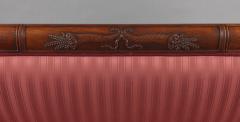 Duncan Phyfe Rare Federal Sofa with Carved Paw Feet and Carved Three Panel Back - 159610