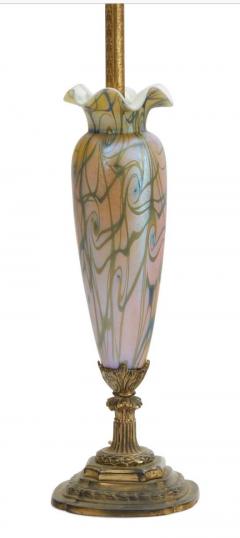 Durand Antique Durand Gold Iridescent Glass King Tut Table Lamp - 2951287