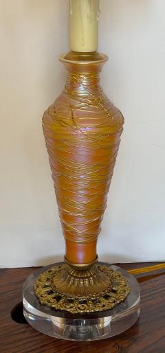 Durand Antique Modernized Durand Threaded Glass Table Lamp - 1913819