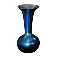 Durand Durand Cobalt Blue Iridescent Monument Trumpet Vase - 4295219