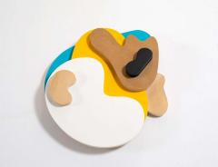 Dustin Cook A happy little accident wall relief comprised of coloured odd rounded shapes - 2291850