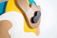 Dustin Cook A happy little accident wall relief comprised of coloured odd rounded shapes - 2291852