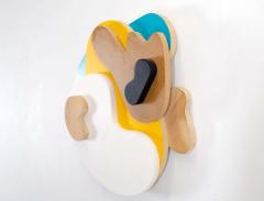 Dustin Cook A happy little accident wall relief comprised of coloured odd rounded shapes - 2291861