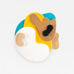 Dustin Cook A happy little accident wall relief comprised of coloured odd rounded shapes - 2747301
