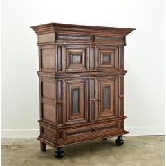 Dutch 18th Century Oak Ebonized Armoire - 3575366