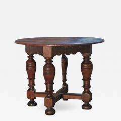 Dutch 18th century round Drop Leaf Table or Demilune Console - 628013