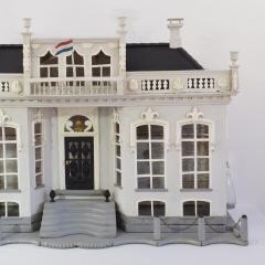 Dutch 19th Century Folk Art Architectural Miniature Mansion Pigeon Birdcage - 4108588