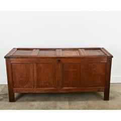 Dutch 19th Century Oak Paneled Coffer - 3696737