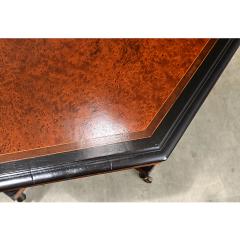 Dutch 19th Century Octagonal Ebonized Burl Maple Center Table - 4690471