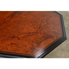 Dutch 19th Century Octagonal Ebonized Burl Maple Center Table - 4690485