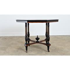 Dutch 19th Century Octagonal Ebonized Burl Maple Center Table - 4690503
