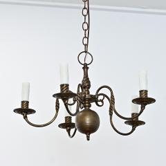 Dutch 19th Century Petite Brass Chandelier - 4611987