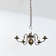 Dutch 19th Century Petite Brass Chandelier - 4611995