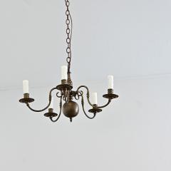 Dutch 19th Century Petite Brass Chandelier - 4611997