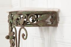 Dutch 20th Century Iron and Marble Top Console - 1205854
