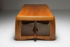 Dutch Art Deco Expressive Oak Dining Table 1930s - 1911788