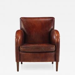 Dutch Art Deco Style Leather Club Chair C 1960  - 4598238