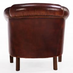 Dutch Art Deco style Leather Club Chair C 1950  - 4651606