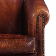 Dutch Art Deco style Leather Club Chair C 1950  - 4651608