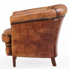 Dutch Art Deco style Leather Club Chair C 1960  - 4598131