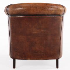 Dutch Art Deco style Leather Club Chair C 1960  - 4598133