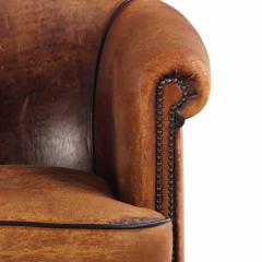 Dutch Art Deco style Leather Club Chair C 1960  - 4598134