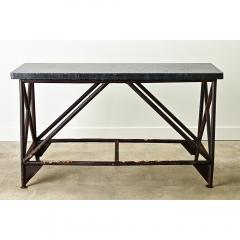Dutch Belgian Bluestone Iron Console - 3627269
