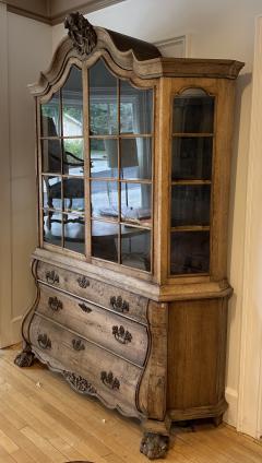 Dutch Cabinet Vitrine with Lower Bombe Chest of Drawers Circa 1860 - 4510998