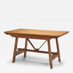 Dutch Cabinetmaker Folding Dining Table by De Volharding Netherlands 1950s - 3508213