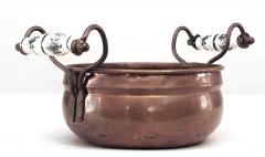 Dutch Copper Pot with Porcelain Handles - 4674833