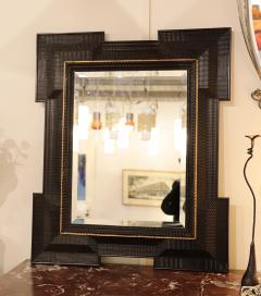 Dutch Ebonised Ripple Moulded Mirror circa 1880 - 4585683