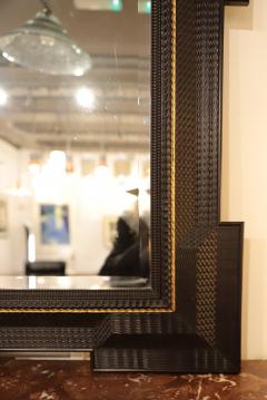 Dutch Ebonised Ripple Moulded Mirror circa 1880 - 4585684