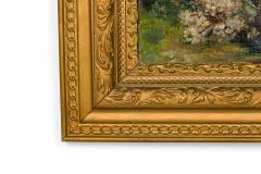 Dutch Hydrangea and Tulip Flora Still Life Oil Painting in an Ornate Giltwood Fr - 4654338