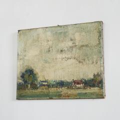 Dutch Landscape Oil on Canvas 1940s - 4609022