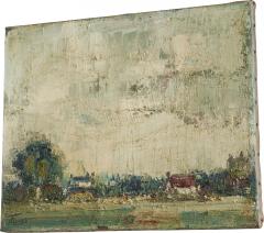 Dutch Landscape Oil on Canvas 1940s - 4614588