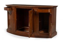 Dutch Mahogany Veneer Decoratively Carved Credenza Sideboard - 4169319