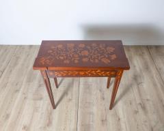 Dutch Marquetry Inlaid Game Table with Leather Interior Late 18th Century - 4189848