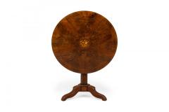Dutch Marquetry Inlaid Mahogany Tilt Top Center Table - 4169231