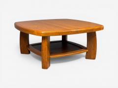 Dutch Modern Brutalist Coffee Table Oak Netherlands 1970s - 4550374