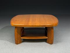 Dutch Modern Brutalist Coffee Table Oak Netherlands 1970s - 4550375