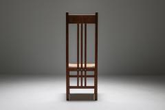 Dutch Modernist High Back Chairs with Cord Seating 1920s - 1320433