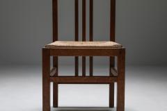 Dutch Modernist High Back Chairs with Cord Seating 1920s - 1320436
