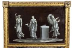Dutch Neoclassic Giltwood and Reverse Painted Mirror - 4130100