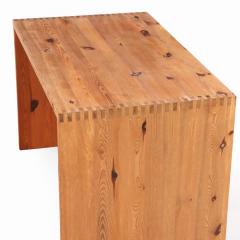 Dutch Pine Waterfall Desk C 1970  - 4242647
